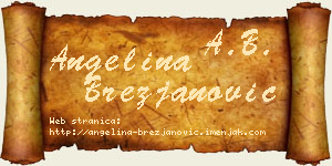 Angelina Brezjanović vizit kartica